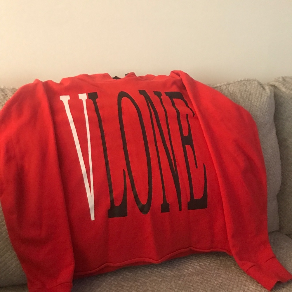 Red VLone hoodie